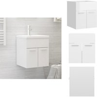 Vidaxl - Waschbeckenunterschrank Hochglanz-Weiß 41x38,5x46cm - Waschtischunterschrank - Badezimmermöbel - Holzwerkstoff - Weißer Schrank Vidaxl - Waschbeckenunterschrank Hochglanz-Weiß 41x38,5x46cm - Waschtischunterschrank - Badezimmermöbel - Holzwerkstoff - Weißer Schrank von VIDAXL