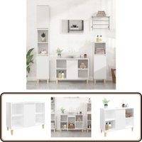 Vidaxl - Waschbeckenunterschrank Hochglanz-Weiß 80x33x60cm Holzwerkstoff - Waschbeckenunterschrank - Badezimmermöbel - Eukalyptus - Holzwerkstoff von VIDAXL