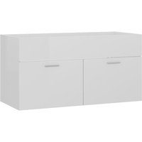 Waschbeckenunterschrank,Waschtischunterschrank Hochglanz-Weiß 90x38,5x46cm vidaXL von BONNEVIE