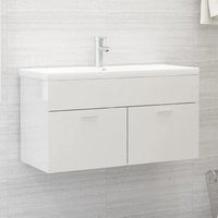 Vidaxl - Waschbeckenunterschrank Hochglanz-Weiß 90x38,5x46cm Vidaxl - Waschbeckenunterschrank Hochglanz-Weiß 90x38,5x46cm von VIDAXL