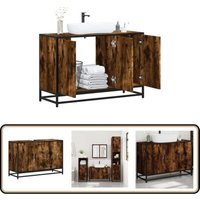 Vidaxl - Waschbeckenunterschrank Räuchereiche 90x33x60 cm Holzwerkstoff von VIDAXL
