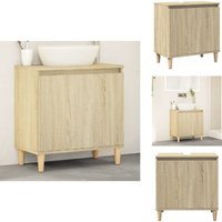 Waschbeckenunterschrank Sonoma-Eiche 58x33x60 cm Holzwerkstoff - Badezimmermöbel - Schreibtisch - Kommode - Regal - Wohnzimmermöbel Waschbeckenunterschrank Sonoma-Eiche 58x33x60 cm Holzwerkstoff - Badezimmermöbel - Schreibtisch - Kommode - Regal - Wohnzimmermöbel von VIDAXL