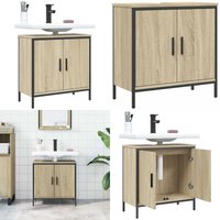Vidaxl - Waschbeckenunterschrank Sonoma-Eiche 60x30x60 cm Holzwerkstoff - Badezimmermöbel - Waschbeckenunterschrank - Unterschrank Badezimmer von VIDAXL