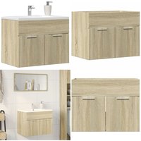 Vidaxl - Waschbeckenunterschrank Sonoma-Eiche 60x38,5x46cm Holzwerkstoff von VIDAXL