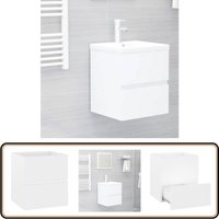 Vidaxl - Waschbeckenunterschrank Weiß 41x38,5x45 cm Holzwerkstoff - Waschtischschrank - Badezimmermöbel - Holzwerkstoff - Weißer Schrank von VIDAXL