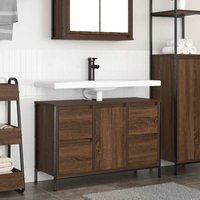 Vidaxl - Waschbeckenunterschrank mit Schubladen Braun Eichen-Optik 907491 Vidaxl - Waschbeckenunterschrank mit Schubladen Braun Eichen-Optik 907491 von VIDAXL
