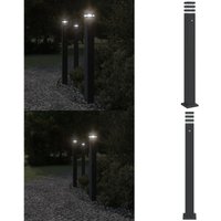 Wegeleuchte mit Bewegungsmelder Schwarz 110 cm Aluminium - Wegeleuchte - Außenbeleuchtung - LED-Lampe - Gartenlampe - Sicherheitslicht - Home & Living von VIDAXL