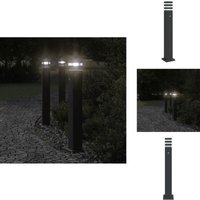 Wegeleuchte mit Bewegungsmelder Schwarz 80 cm Aluminium - Außenbeleuchtung - LED-Strahler - Gartenlampe - Sicherheitslicht - Bewegungsaktivierte von VIDAXL