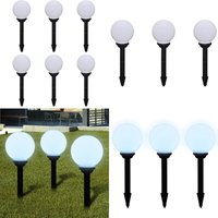 Wegeleuchten 6 Stk. led 20 cm mit Erdspieß - led Solarleuchten - Gartenbeleuchtung - Outdoor Beleuchtung - Wegeleuchten - Solarstrahler - Home & von VIDAXL