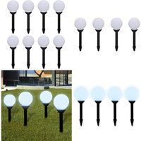 Wegeleuchten 8 Stk. led 15 cm mit Erdspieß - led Solarleuchten - Gartenbeleuchtung - Outdoor Beleuchtung - Wegeleuchten - Solarstrahler - Home & von VIDAXL
