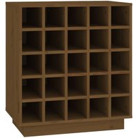 Weinregal Honigbraun 55,5x34x61 cm Massivholz Kiefer vidaXL317813 von BONNEVIE