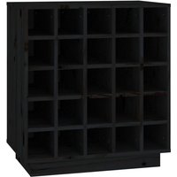 Vidaxl - Weinregal Schwarz 55,5x34x61 cm Massivholz Kiefer Schwarz von BONNEVIE