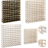 Weinregal für 120 Flaschen Massivholz Kiefer - Weinregal - Weinregale - Home & Living - Beige von VIDAXL