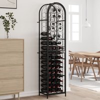 Vidaxl - Weinregal für 73 Flaschen Schwarz 45x36x200 cm Schmiedeeisen von VIDAXL