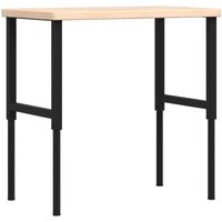 Vidaxl - Werkbank 100x60x(73-99,5) cm Massivholz Eiche Rechteckig von VIDAXL