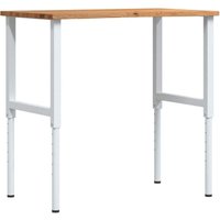 Werkbank Hellbraun 100x60x(71,5-98) cm Massivholz Eiche Vidaxl von VIDAXL