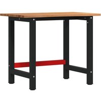 Vidaxl - Werkbank Hellbraun 100x60x81,5 cm Massivholz Eiche 854069 von VIDAXL