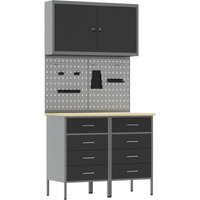 5-teiliges Werkbank-Set Schwarzer Stahl Vidaxl von VIDAXL