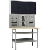 Vidaxl - Werkbank mit 3 Werkzeugwänden und 1 Wandschrank von VIDAXL