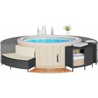 Vidaxl - Whirlpool-Umrandung Schwarz Poly-Rattan und Massivholz Akazie Vidaxl - Whirlpool-Umrandung Schwarz Poly-Rattan und Massivholz Akazie von VIDAXL