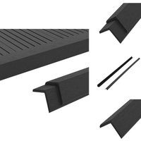 Vidaxl - Winkelleisten 5 Stk. wpc 170 cm Schwarz - Terrassenkantenschutz - Winkelprofil - Holz-Kunststoff Verbundwerkstoff - wpc - Wetterfest von VIDAXL