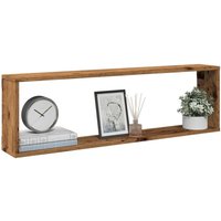 Vidaxl - Würfel-Wandregale 2 Stk. Altholz-Optik 100x15x30 Holzwerkstoff 383087 von VIDAXL