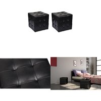 Vidaxl - Würfelhocker Schwarz - Würfelhocker - Sitzhocker - Kunstleder - Schwarz - Wohnzimmer Dekoration - Home & Living Vidaxl - Würfelhocker Schwarz - Würfelhocker - Sitzhocker - Kunstleder - Schwarz - Wohnzimmer Dekoration - Home & Living von VIDAXL