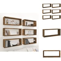 Würfelregale 6 Stk. Räuchereiche 60x15x23 cm Holzwerkstoff - Würfelregal - Regal - Wandregal - Wohnwand - Deko Regal Würfelregale 6 Stk. Räuchereiche 60x15x23 cm Holzwerkstoff - Würfelregal - Regal - Wandregal - Wohnwand - Deko Regal von VIDAXL