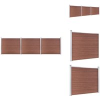 Vidaxl - Zaunelement Set wpc 526x146 cm Braun - Zaunelement - Gartenzaun - wpc Zaun - Holzzaunt - Privacy Screen Vidaxl - Zaunelement Set wpc 526x146 cm Braun - Zaunelement - Gartenzaun - wpc Zaun - Holzzaunt - Privacy Screen von VIDAXL
