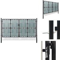 Vidaxl - Zauntor (Einzeltor) Schwarz 300x200 cm - Gartentor - Zaun - Einfahrtstor - Metalltor - Stahltür von VIDAXL