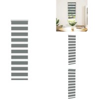Vidaxl - Zebrarollo Dunkelgrau 40x150 cm Stoffbreite 35,9 cm Polyester - Zebra-Jalousie - Zebra-Jalousien - Zebra-Rollo - Doppelrollo von VIDAXL