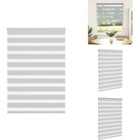 Vidaxl - Zebrarollo Hellgrau 110x100 cm Stoffbreite 105,9 cm Polyester - Zebra-Jalousie - Zebra-Jalousien - Zebra-Rollo - Doppelrollo von VIDAXL