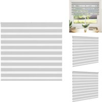 Vidaxl - Zebrarollo Hellgrau 160x150 cm Stoffbreite 155,9 cm Polyester - Zebra-Jalousie - Zebra-Jalousien - Zebra-Rollo - Doppelrollo von VIDAXL