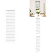 Vidaxl - Zebrarollo Weiß 40x100 cm Stoffbreite 35,9 cm Polyester - Zebra-Jalousie - Zebra-Jalousien - Zebra-Rollo - Doppelrollo von VIDAXL