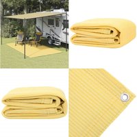 Zeltteppich 250x400 cm Beige - Campingausrüstung - Zeltausstattung - Zeltbodenmatte - Garten Teppich - Wetterfest - Home & Living von VIDAXL