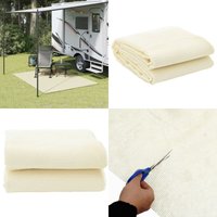 Zeltteppich Creme 4x2 m - Campingausrüstung - Zeltausrüstung - Zelttendusche - Bodenschutzmatte - Gartenmöbelschutz - Home & Living von VIDAXL