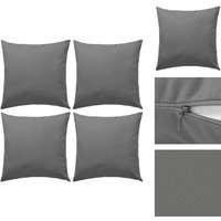 Zierkissen - Living Gartenkissen 4 Stk. 45 x 45 cm Grau - Grau Zierkissen - Living Gartenkissen 4 Stk. 45 x 45 cm Grau - Grau von VIDAXL