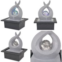 Zimmerbrunnen mit led Polyresin - Zimmerspringbrunnen - Springbrunnen - Home & Living - Grau von VIDAXL