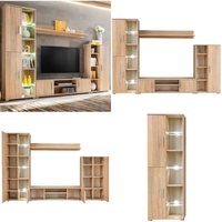 Vidaxl - tv Wohnwand mit LED-Leuchten Sonoma Eiche - TV-Wand - Fernsehschränk - Wohnwand - Sideboard - Wohnzimmer Dekoration - Home & Living von VIDAXL