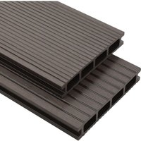 Vidaxl - wpc Hohlkammer Terrassendielen + Zubehör 10m² 2,2m Dunkelbraun Vidaxl - wpc Hohlkammer Terrassendielen + Zubehör 10m² 2,2m Dunkelbraun von VIDAXL