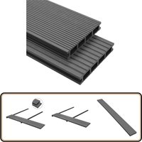 Wpc Terrassendielen mit Montagezubehör 10 m² 2,2 m Grau - wpc Terrasse - Garten Terrasse - Holzterrasse - Composite Terrasse - Outdoor Dekoration Wpc Terrassendielen mit Montagezubehör 10 m² 2,2 m Grau - wpc Terrasse - Garten Terrasse - Holzterrasse - Composite Terrasse - Outdoor Dekoration von VIDAXL