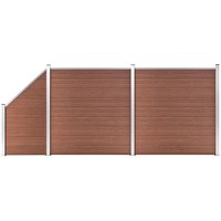Wpc Zaun-Set 2 Quadrate + 1 Schräge 446x186 cm Braun Vidaxl von VIDAXL