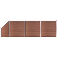 Vidaxl - wpc Zaun-Set 3 Quadrate + 1 Schräge 619x186 cm Braun Vidaxl - wpc Zaun-Set 3 Quadrate + 1 Schräge 619x186 cm Braun von VIDAXL