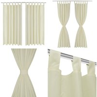 Vidaxl - Vorhänge Gardinen aus Satin 2-teilig 140 x 245 cm Creme - Satin Vorhänge - Cremefarbene Vorhänge - Wohnraumdekoration - Fensterdeko Vidaxl - Vorhänge Gardinen aus Satin 2-teilig 140 x 245 cm Creme - Satin Vorhänge - Cremefarbene Vorhänge - Wohnraumdekoration - Fensterdeko von VIDAXL
