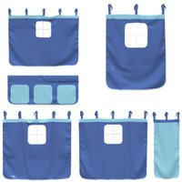 Vorhänge für Hochbett Blau Polyester Vidaxl von VIDAXL