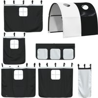 Vorhänge für Hochbett mit Tunnel Weiß und Schwarz Polyester Vidaxl Vorhänge für Hochbett mit Tunnel Weiß und Schwarz Polyester Vidaxl von VIDAXL