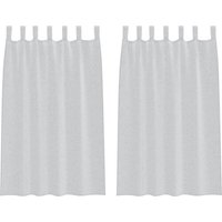 Vorhänge mit Vorhängen 2 pcs Hellgrau 140 x 175 cm Polyester Vidaxl von VIDAXL