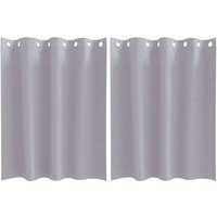 Vorhänge mit Vorhängen 2 pcs Metallgrau Polyester Vidaxl von VIDAXL