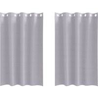 Vidaxl - Vorhänge mit Vorhängen 2 pcs Metallgrau 175 x 140 cm Polyester Vidaxl - Vorhänge mit Vorhängen 2 pcs Metallgrau 175 x 140 cm Polyester von VIDAXL