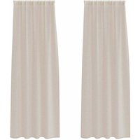Vorhänge mit Vorhängen 2 pcs Sand Polyester Vidaxl von VIDAXL